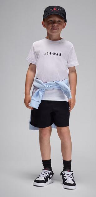 T-shirt bambino jordan wordmark - bianco 6/6