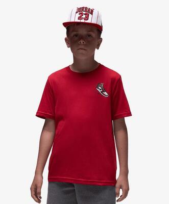 T-shirt ragazzo jordan jdb air jordan has landed ss - rosso