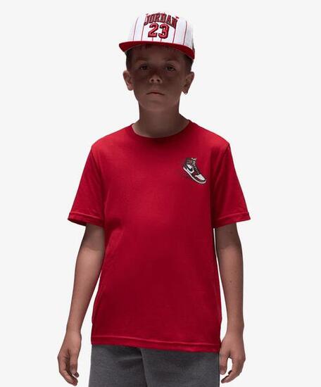 T-shirt ragazzo jordan jdb air jordan has landed ss - rosso