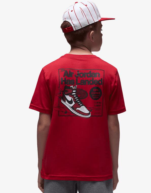 T-shirt ragazzo jordan jdb air jordan has landed ss - rosso 2/5