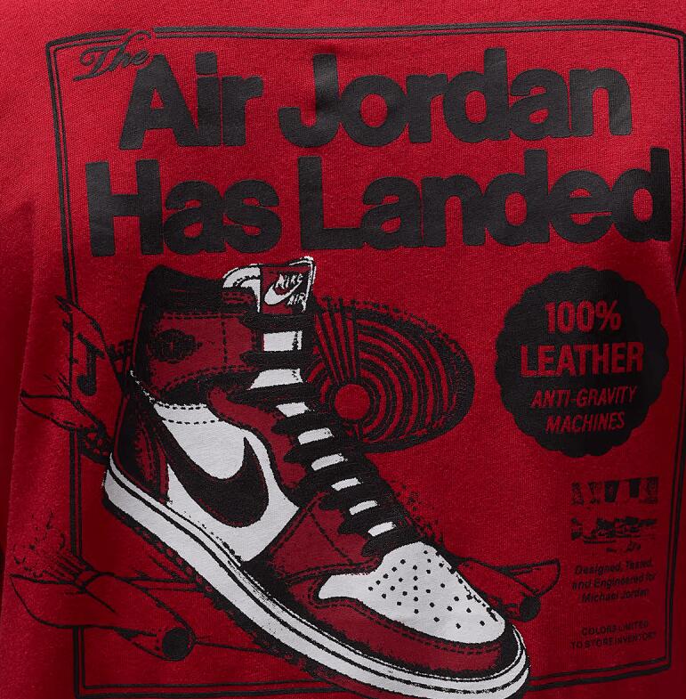 T-shirt ragazzo jordan jdb air jordan has landed ss - rosso 5/5