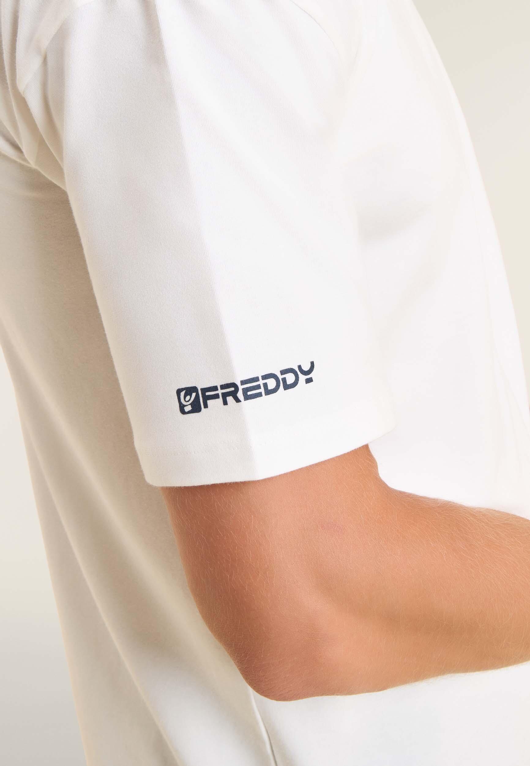 T-shirt classique avec imprimés brillants et détails ton sur ton 4/4