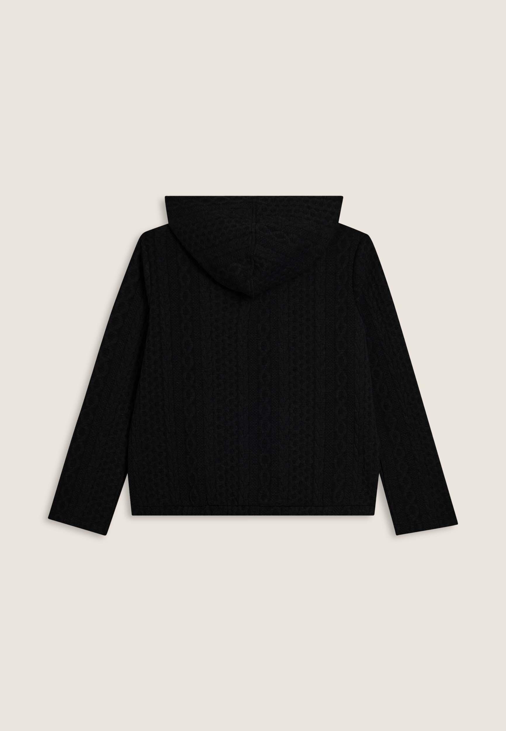 Sweat-shirt à capuche en tissu technique en tresses 2/3