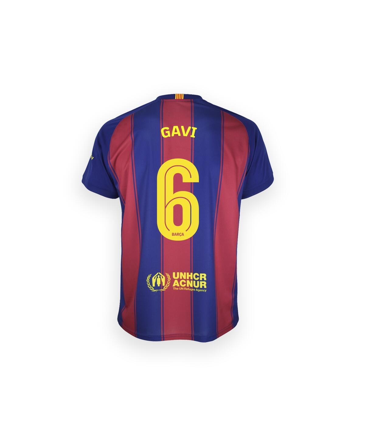 Camiseta Adulto Gavi FC Barcelona Primera Equipación Réplica Oficial 25/26 3/7