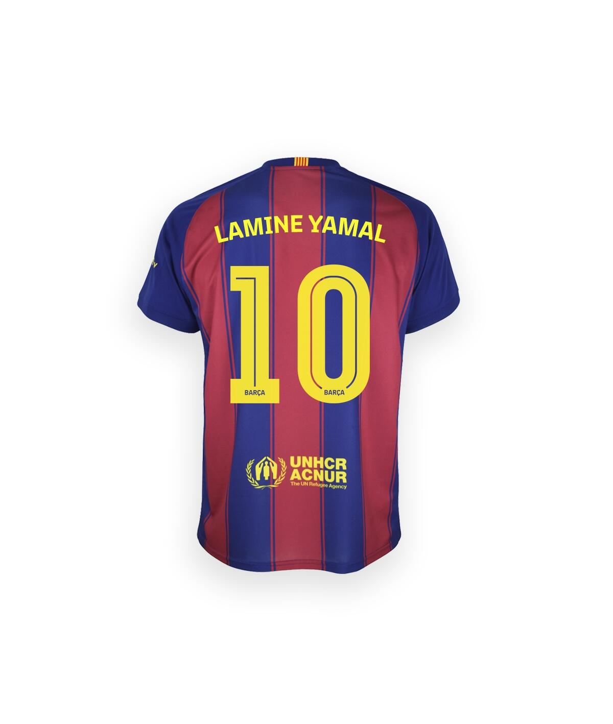 Camisola Lamine Yamal Principal Futbol FC Barcelona Réplica Oficial 25/26 Adulto 3/7