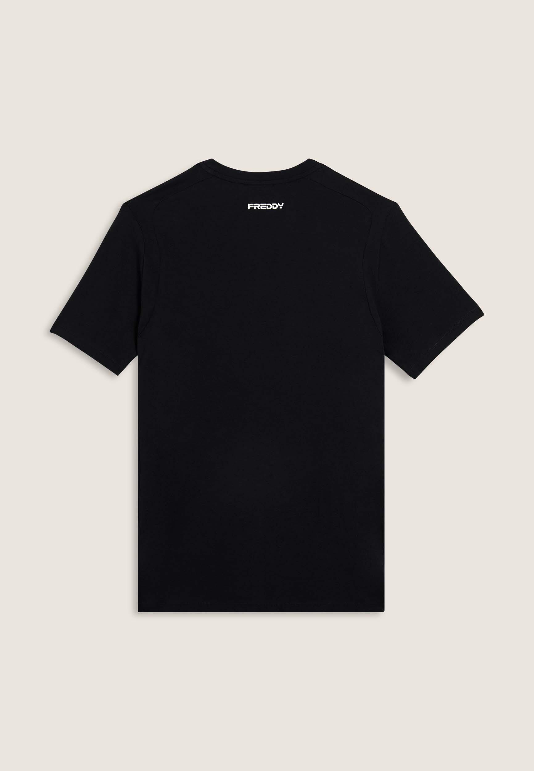 T-shirt classique avec manches raglan et double imprimé brillant 2/3