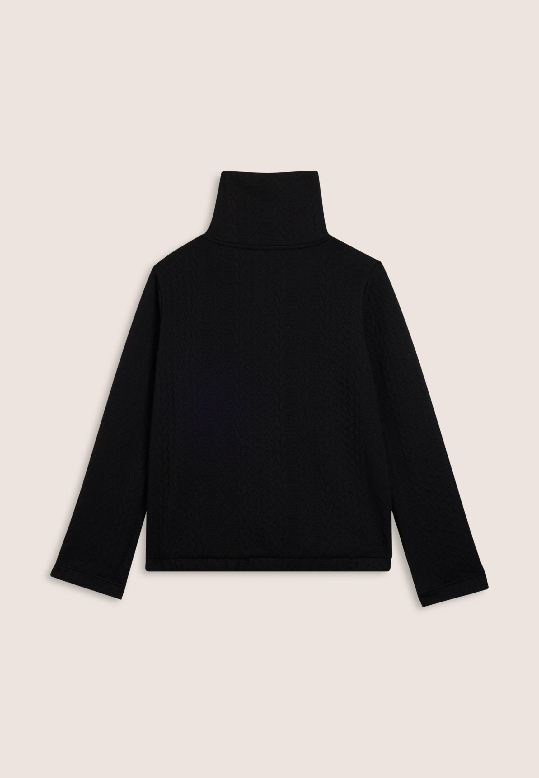 Felpa full-zip in tessuto tecnico doppio a trecce 2/3