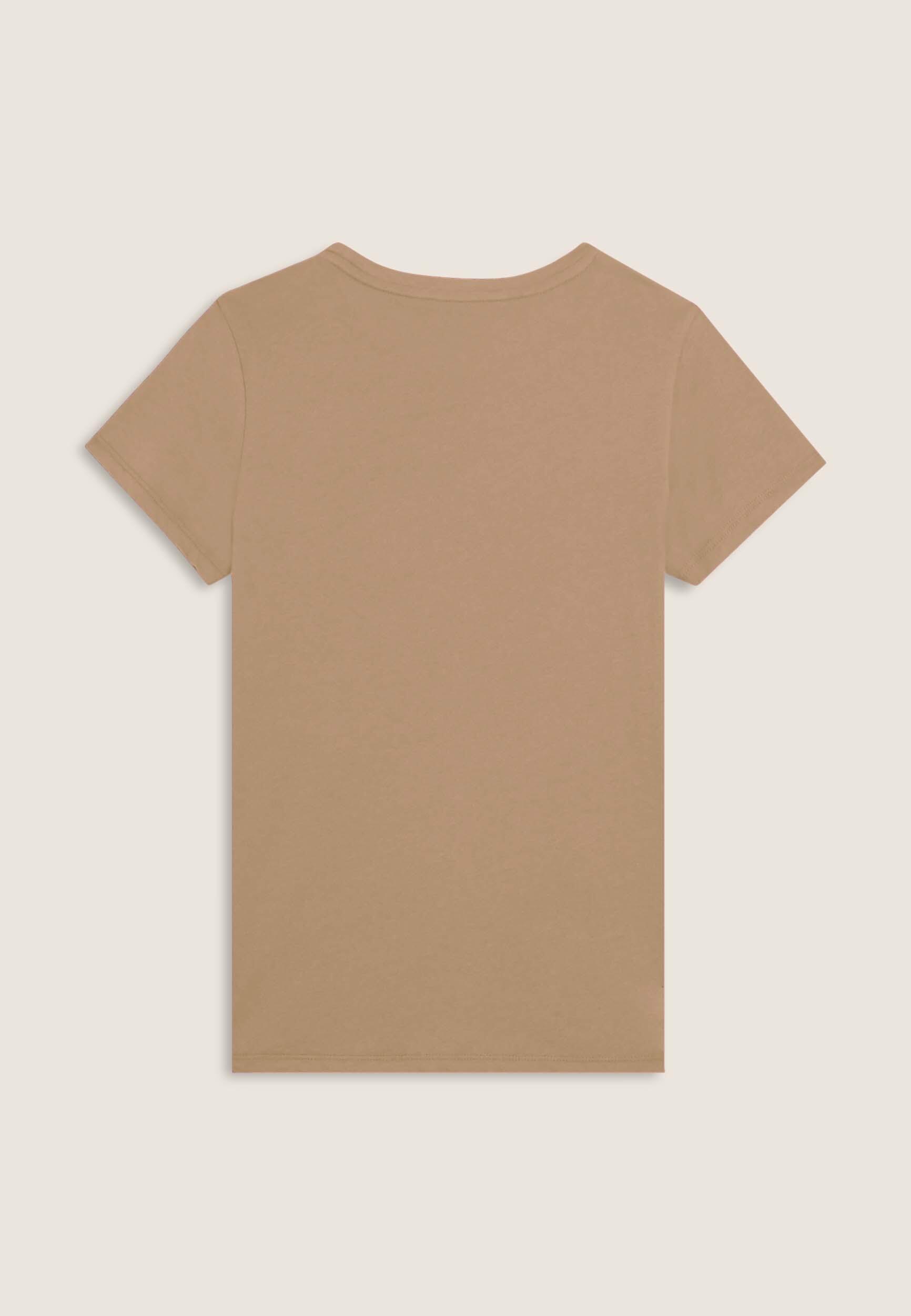 T-shirt pour femmes avec paillettes et bande avec logo sur les épaules 2/3