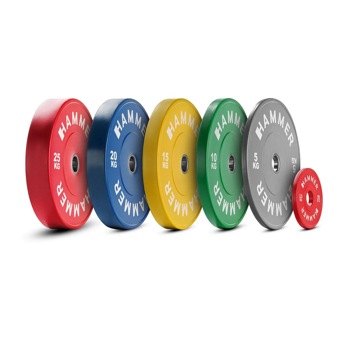 Disco olímpico comp amortiguado 1x5 kg diámetro 50 mm Hammer 2/13