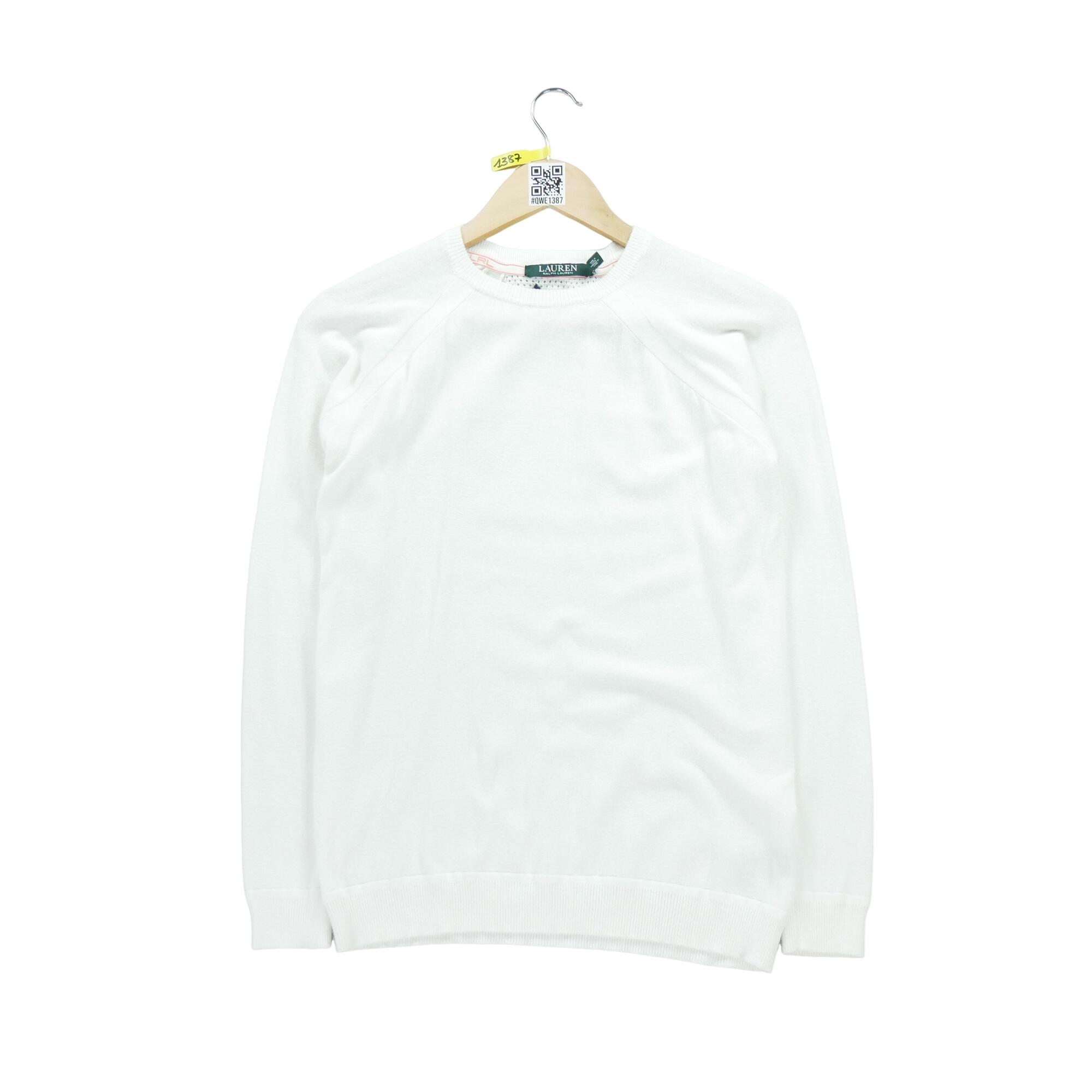 RALPH LAUREN Segunda Vida - Suéter branco feminino - Em bom estado