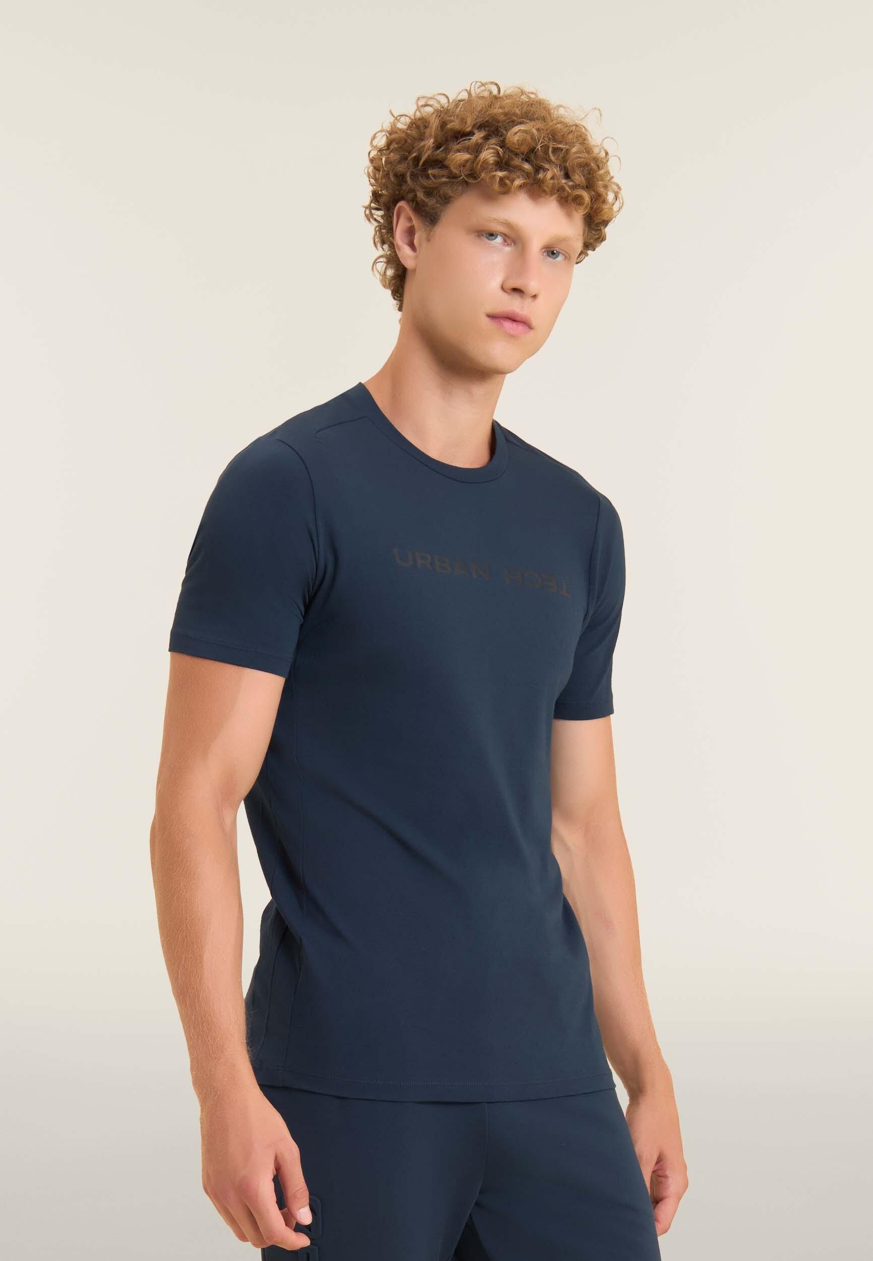 T-shirt classique avec manches raglan et double imprimé brillant 2/4