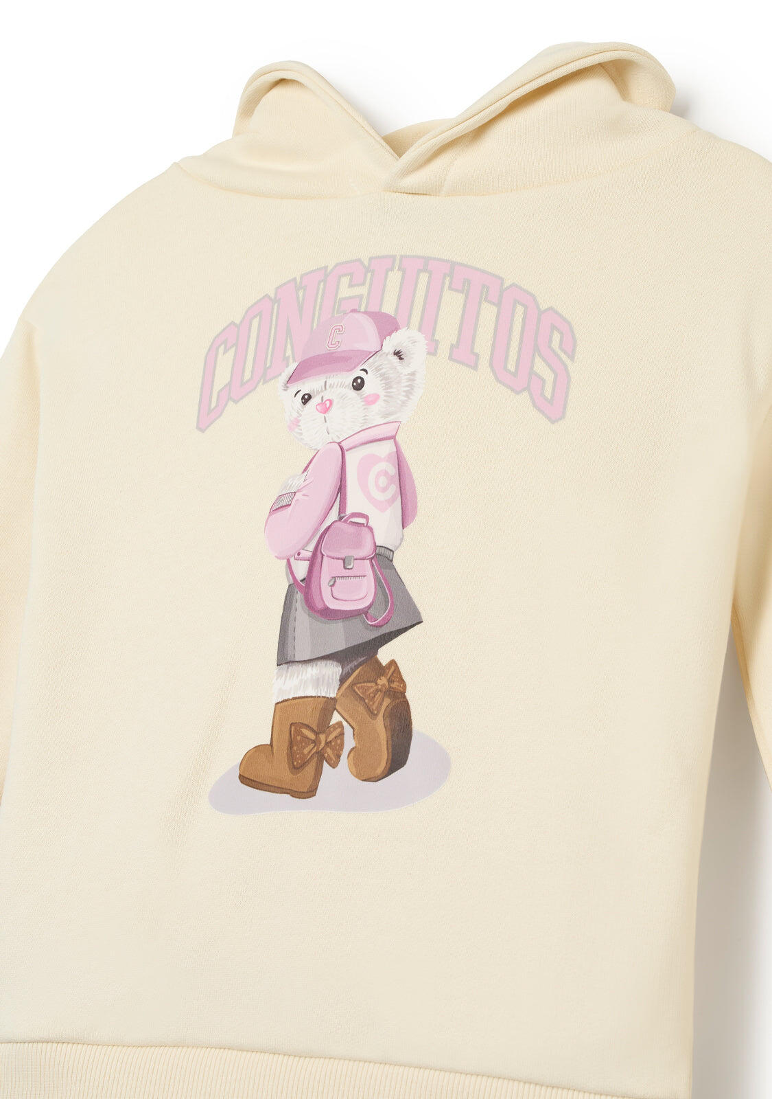Sudadera Niña Con Capucha Con Estampado Original 2/4