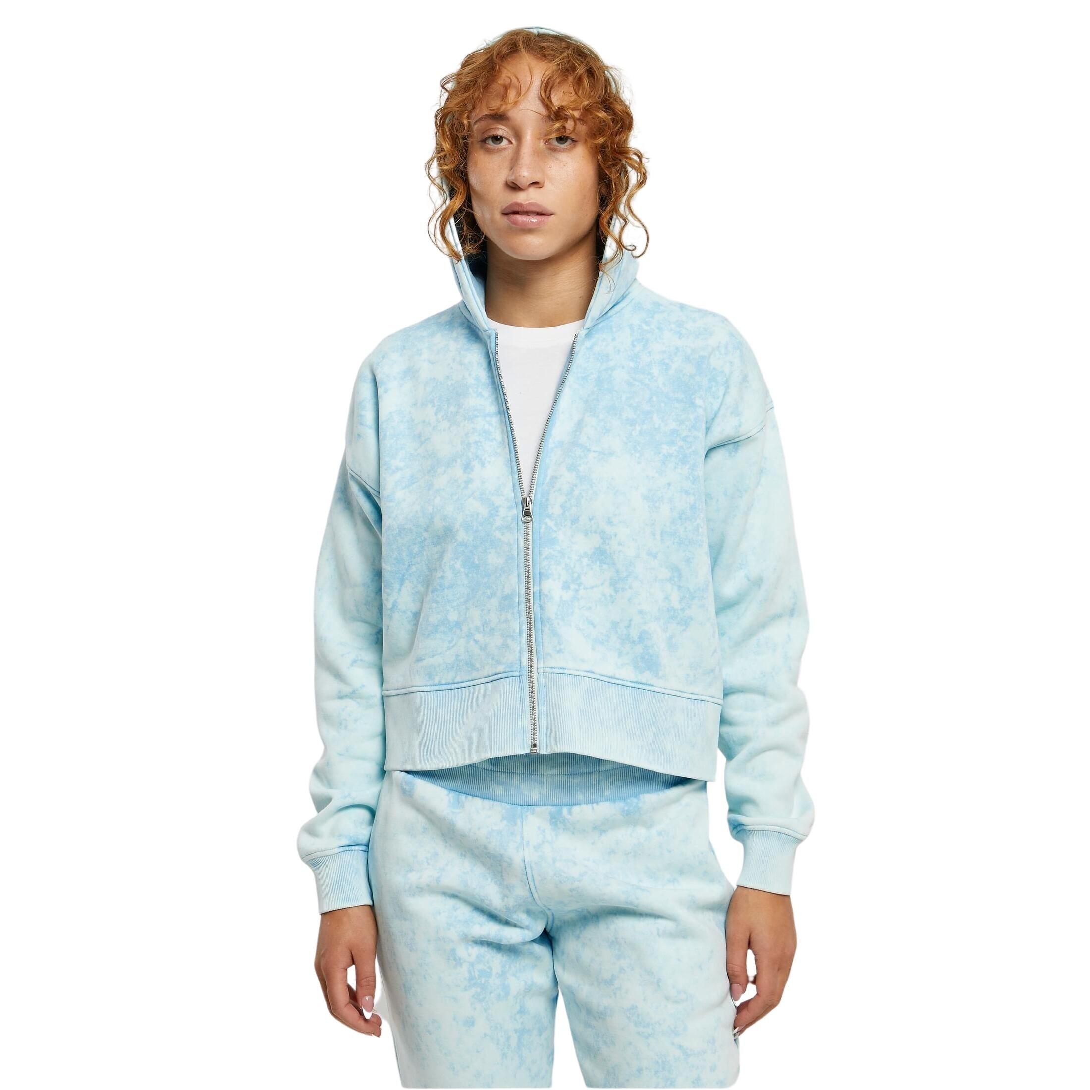 URBAN CLASSICS Sweatshirt oversize zipped court à capuche femme Urban Classics Towel Washed