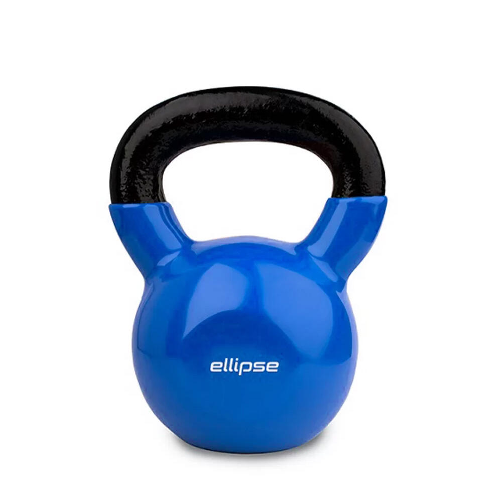 Ellipse - Kettlebells En Vinyle - Kettlebell - Bleu|noir - 20 Kg - Decathlon