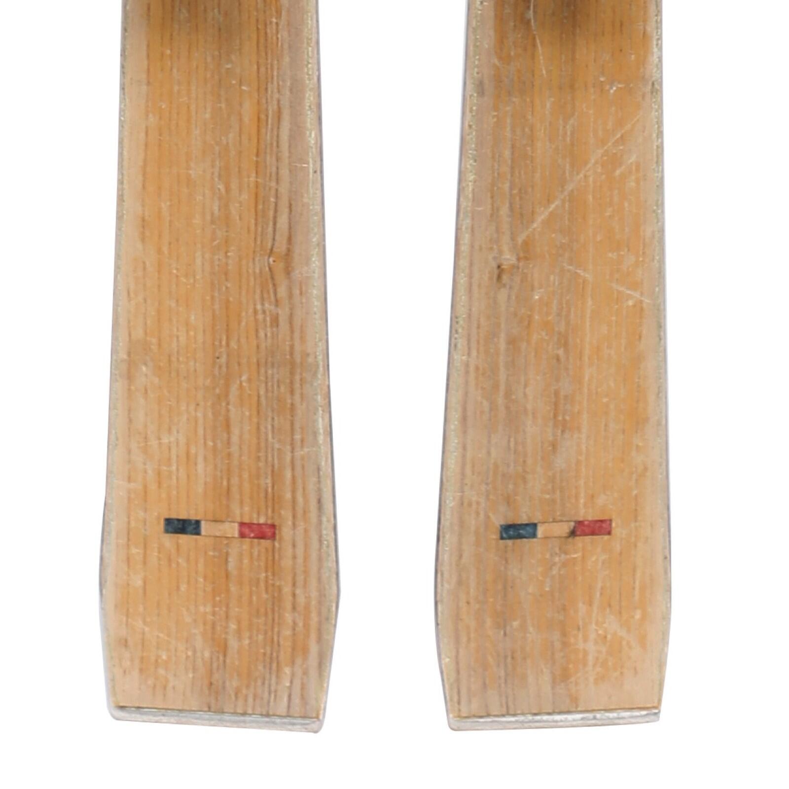 RECONDITIONNE - Ski Marcel Livet Marius Authentique 82 + Fixations 4/4