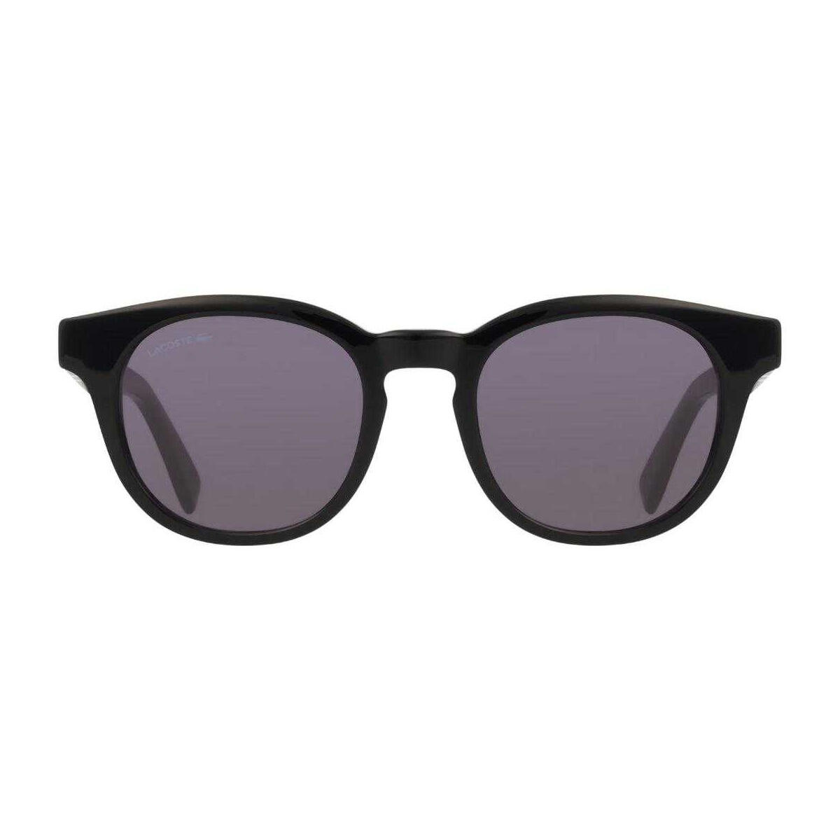 LACOSTE Unisex Adult Smoke Oval Sunglasses (Black)