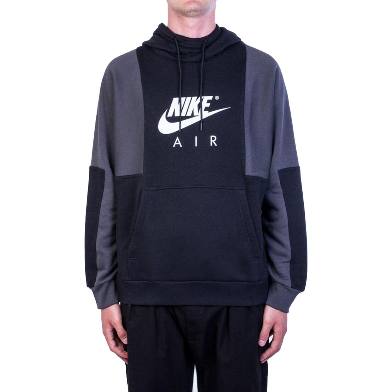 Felpa con Cappuccio Nike Air Po Bb per Uomo in Nero/Antracite/bianco 2/4