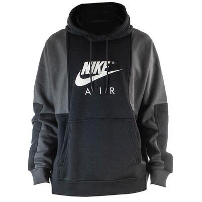 Nike air po bb hoodie voor mannen in zwart/antraciet/wit
