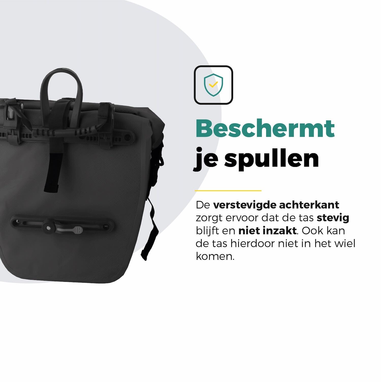 Voltano Enkele Fietstas Set E-bike - Zwart - 46 Liter 4/7