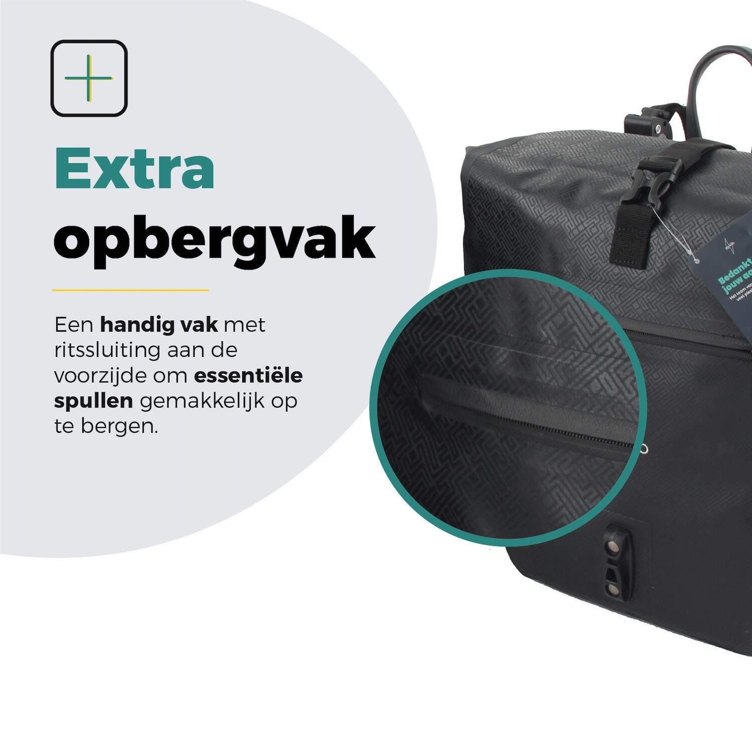 Voltano Enkele Fietstas Set E-bike - Zwart - 46 Liter 6/7