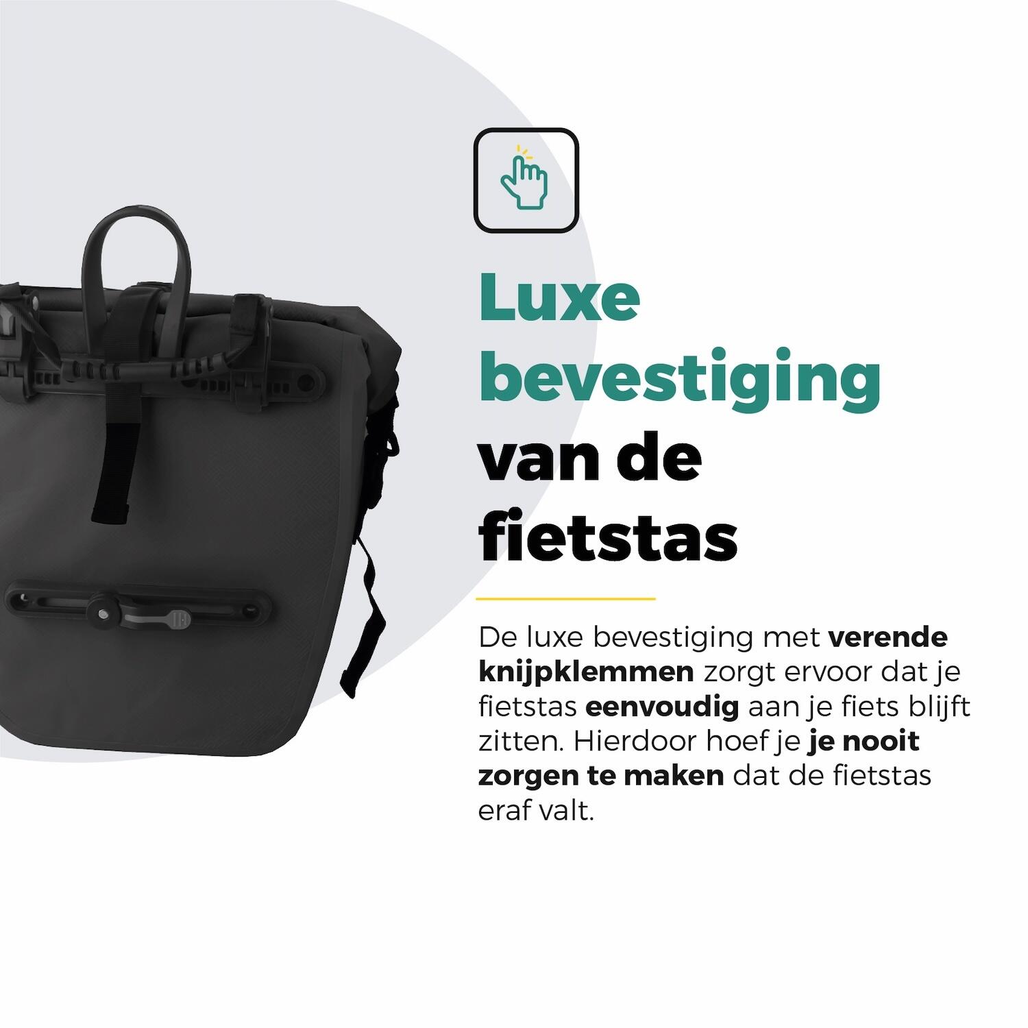 Voltano Enkele Fietstas Set E-bike - Zwart - 46 Liter 5/7