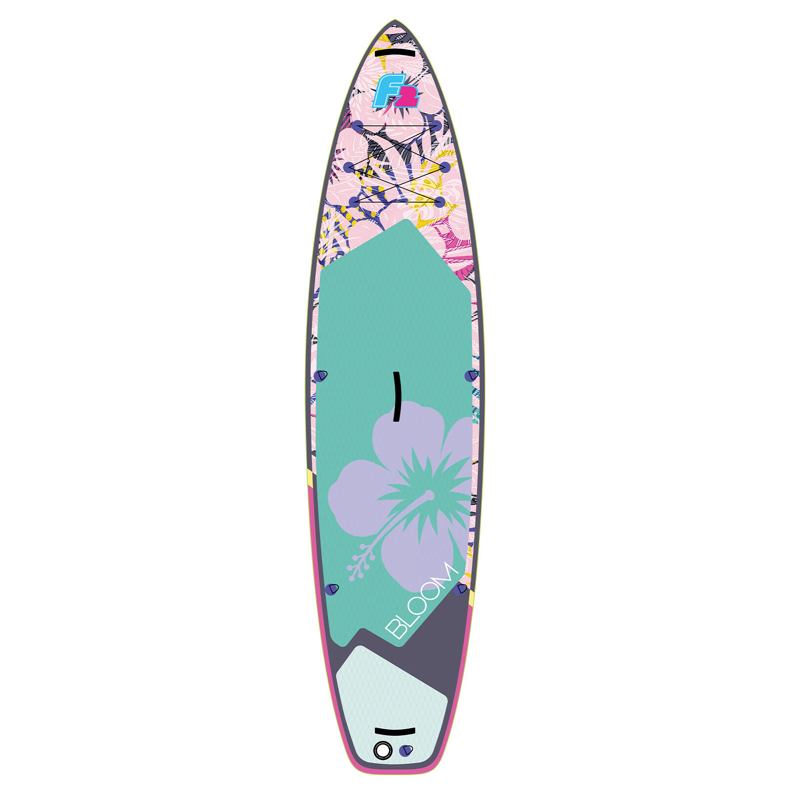 F2  SUP Stand Up Paddle Board Retro Bloom Hibiskus Damen 311cm 10,2 Multicolor 3/4