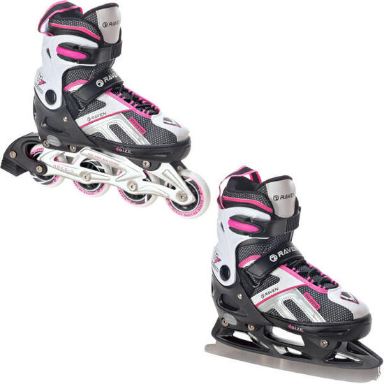 Patines Ajustables 2en1 Pulse Blanco/Rosa