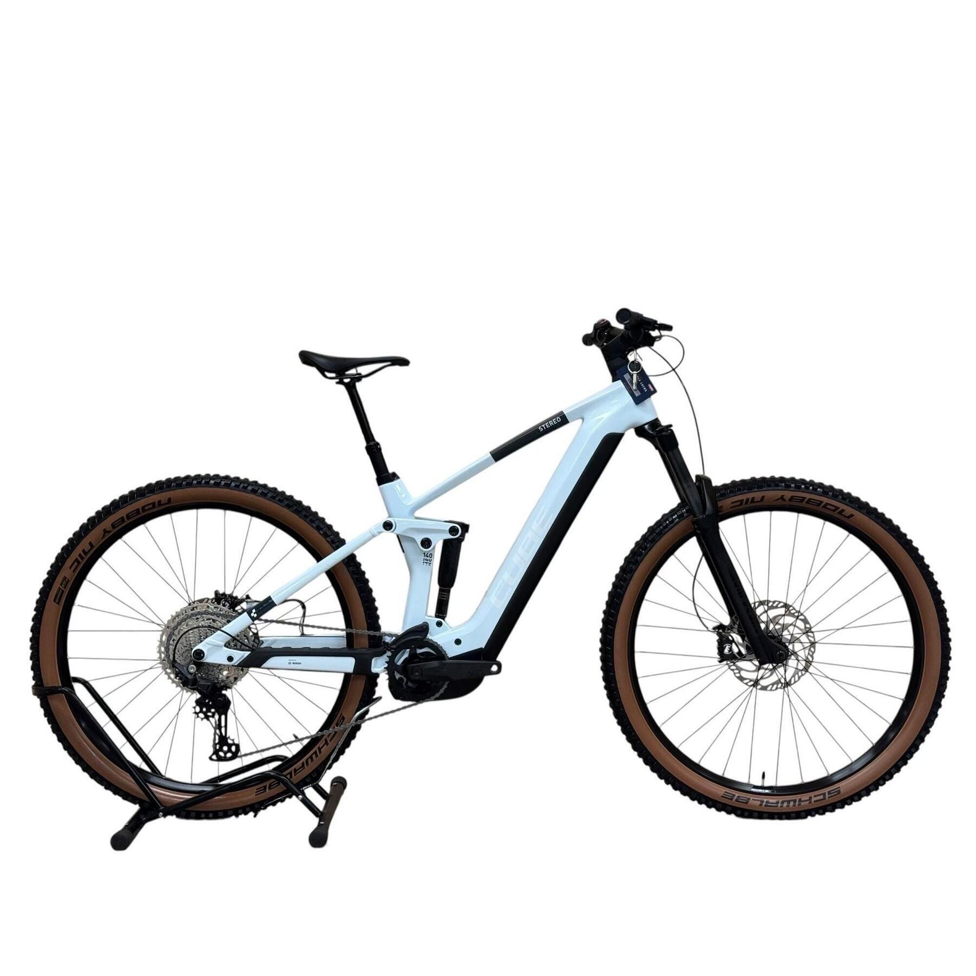 Cube - Reconditionné - Vtt Électrique Cube Stereo Hybrid 140 Hpc Pro 750 - Comme Neuf - Vélo Tout Terrain - Blanc|noir - Moyen - Decathlon