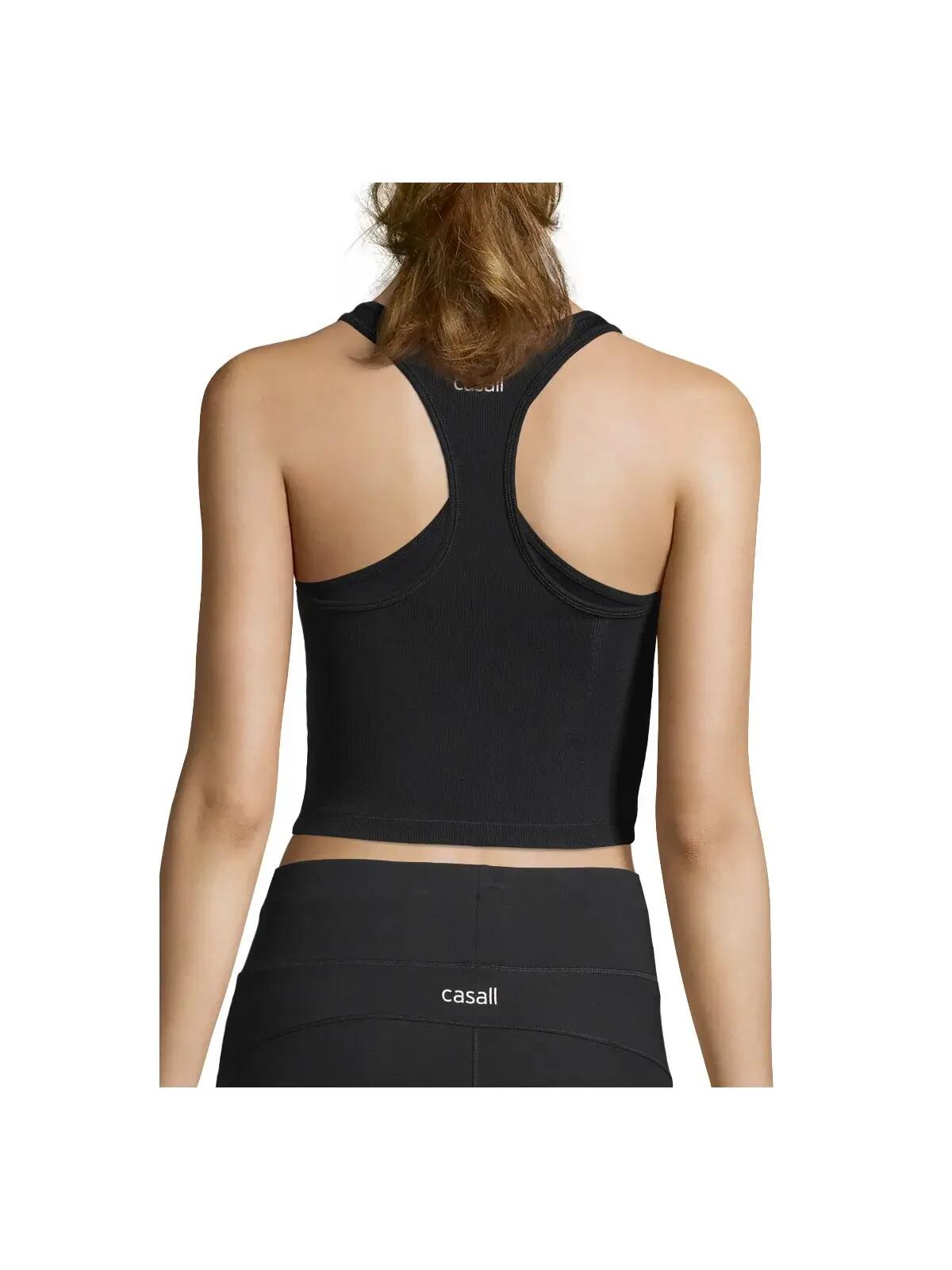 T-shirt court a dos nageur côtelé respirant et élastique Casall pour femme 3/5