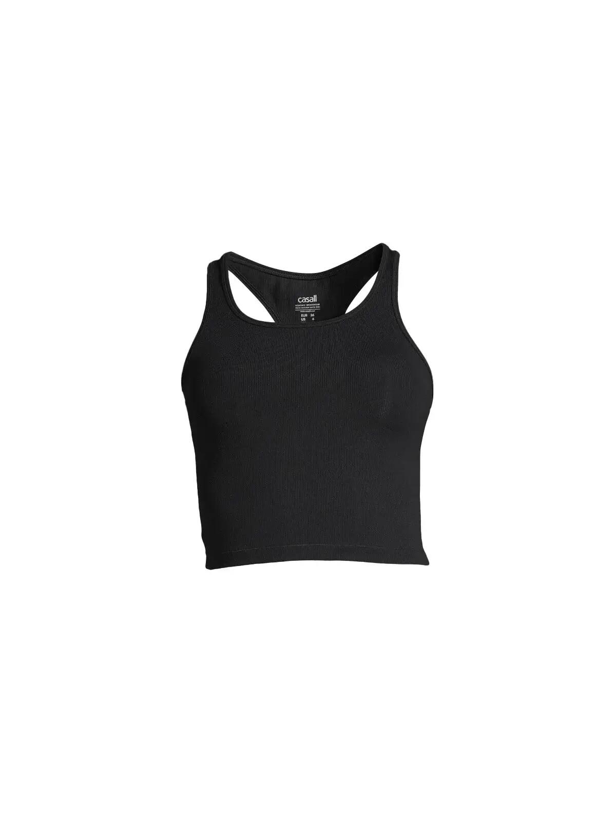 T-shirt court a dos nageur côtelé respirant et élastique Casall pour femme 5/5