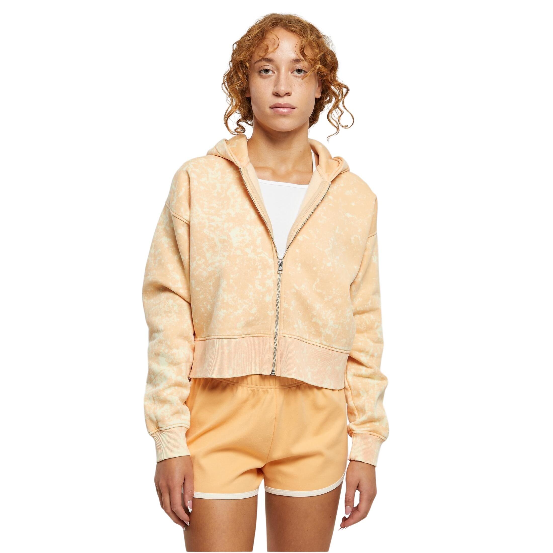 URBAN CLASSICS Sweatshirt oversize zipped court à capuche femme Urban Classics Towel Washed