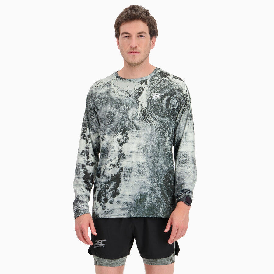 Bodycross - T-shirt Manches Longues Homme Trail-running Terrarun - T-shirt Manches Longues - Vert - Decathlon