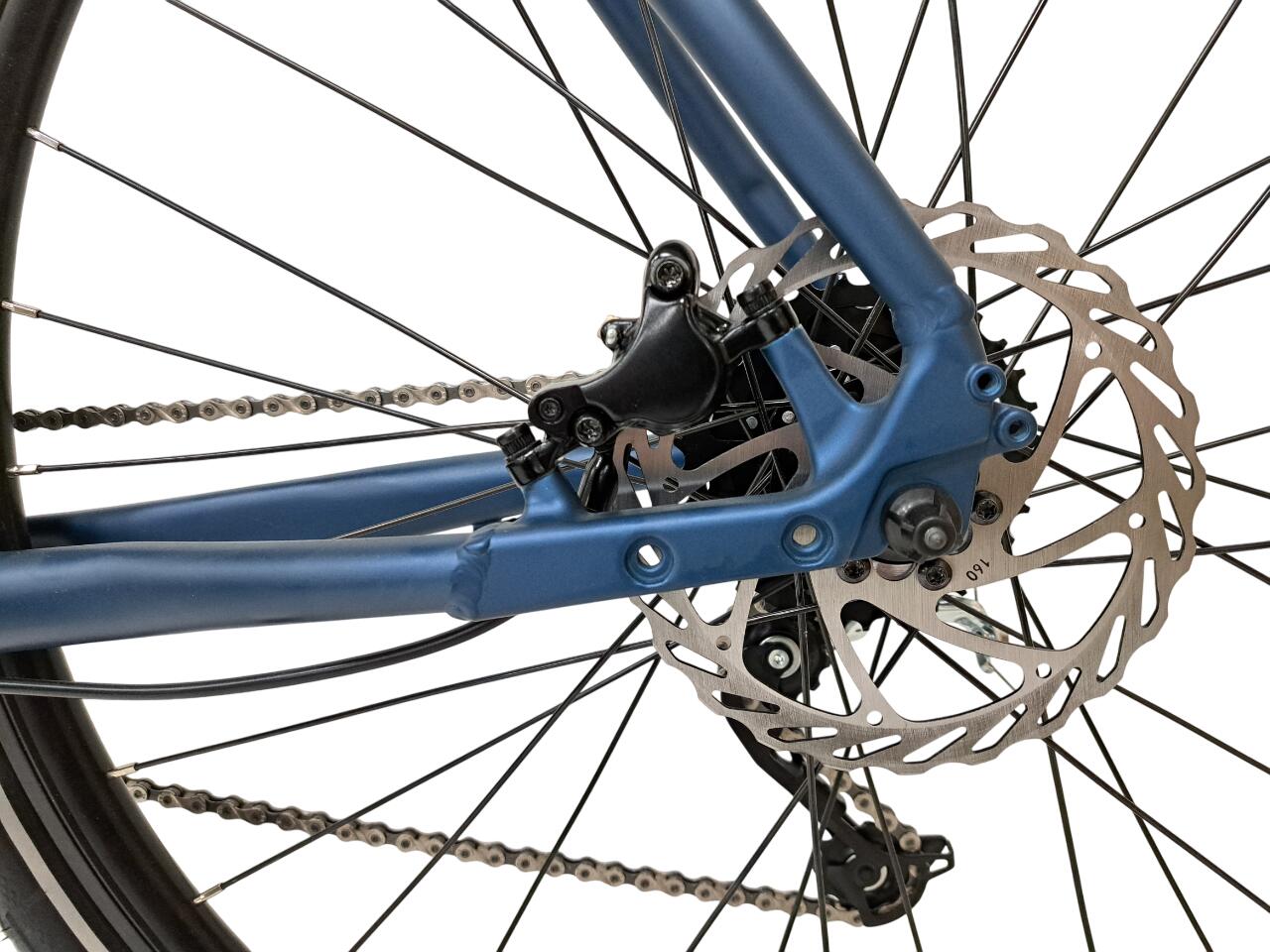 Gereviseerde Graveler Man racefiets, 28 inch, L, matblauw 5/6