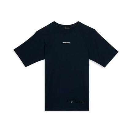 T-shirt de coupe ajustée avec imprimé brillant sur le devant