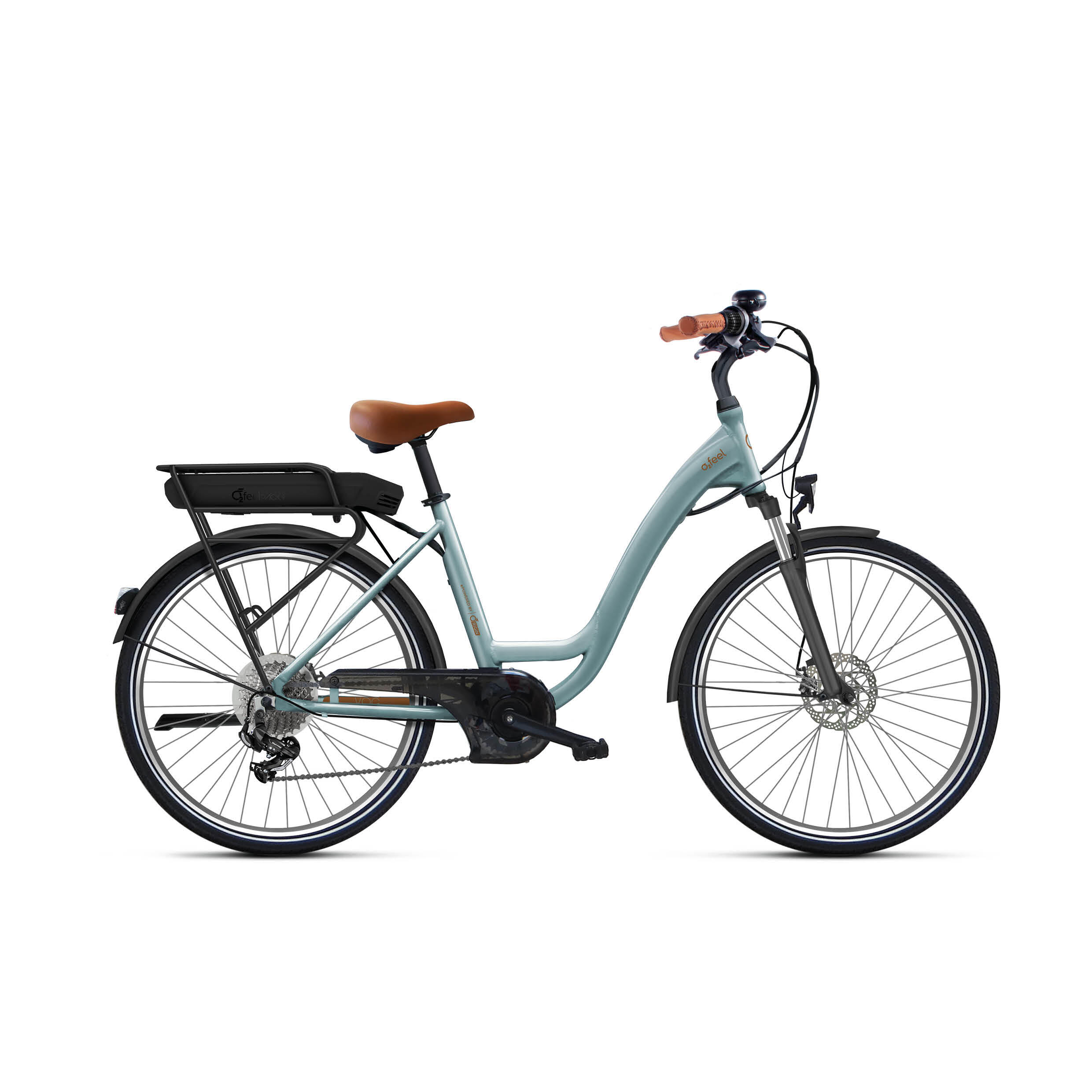O2 Feel - Reconditionné -vélo Électrique O2feel Vog City Origin 2.1 M- Etat Correct - Vélo Ville - Bleu - Decathlon