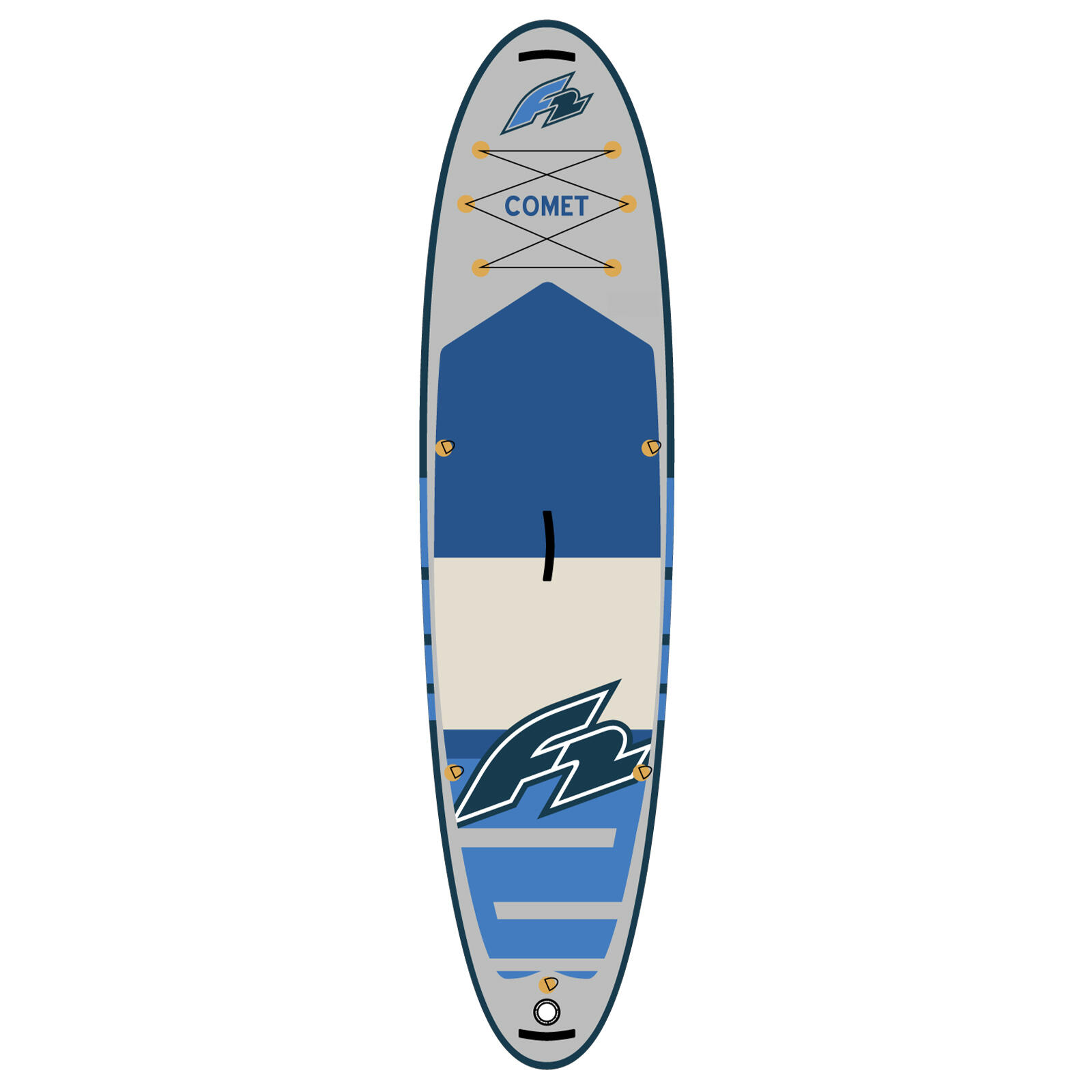 F2 Set Stand Up Paddle Board Comet Grau 10,6 + Kajak Zubehör Paket 3/7