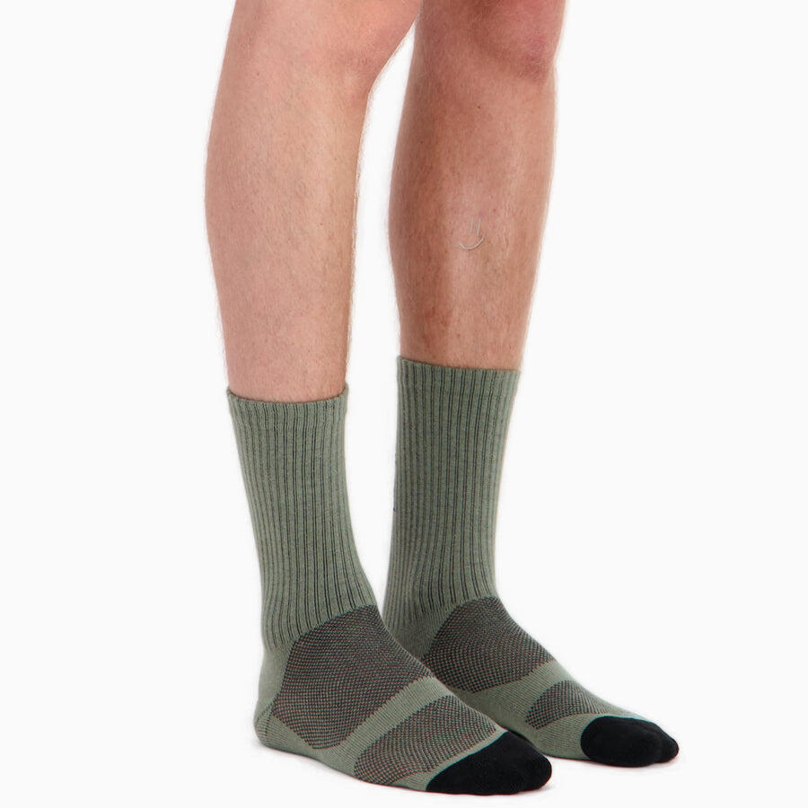 Bodycross - Chaussettes En Laine Mérinos Running Crossrun Mid - Chaussettes - Vert - 42/44 - Decathlon