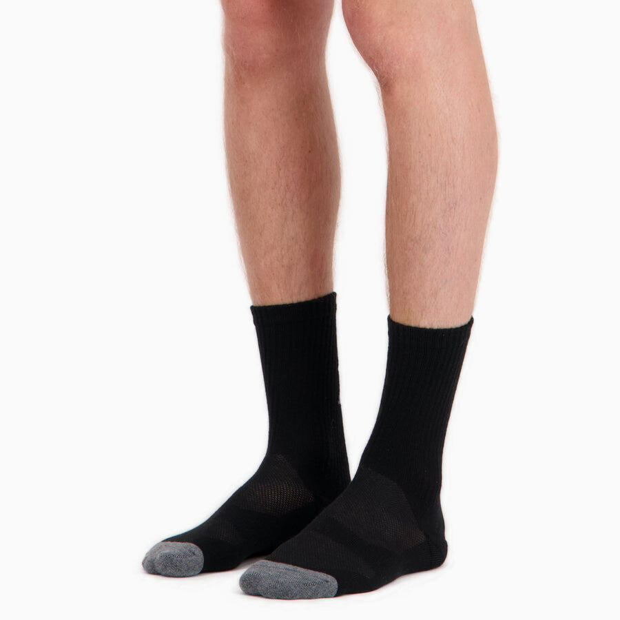 Bodycross - Chaussettes En Laine Mérinos Running Crossrun Mid - Chaussettes - Noir - 36/38 - Decathlon