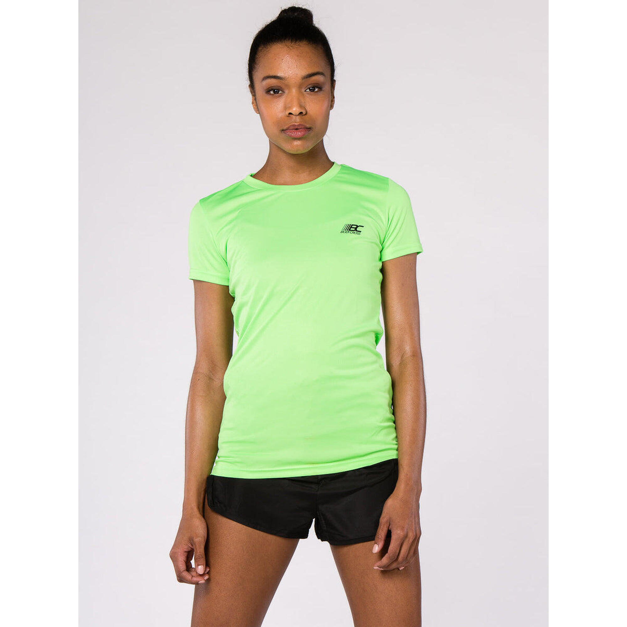 Bodycross - T-shirt De Running Femme Paz - T-shirt Manches Courtes - Vert - Decathlon