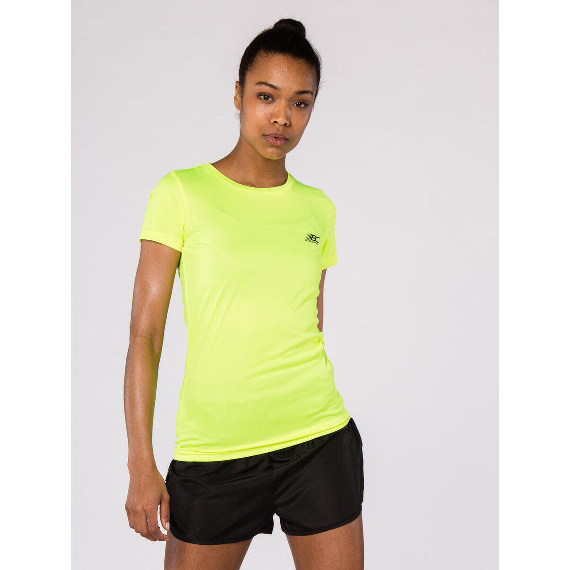 Bodycross - T-shirt De Running Femme Paz - T-shirt Manches Courtes - Jaune - 38 S - Decathlon