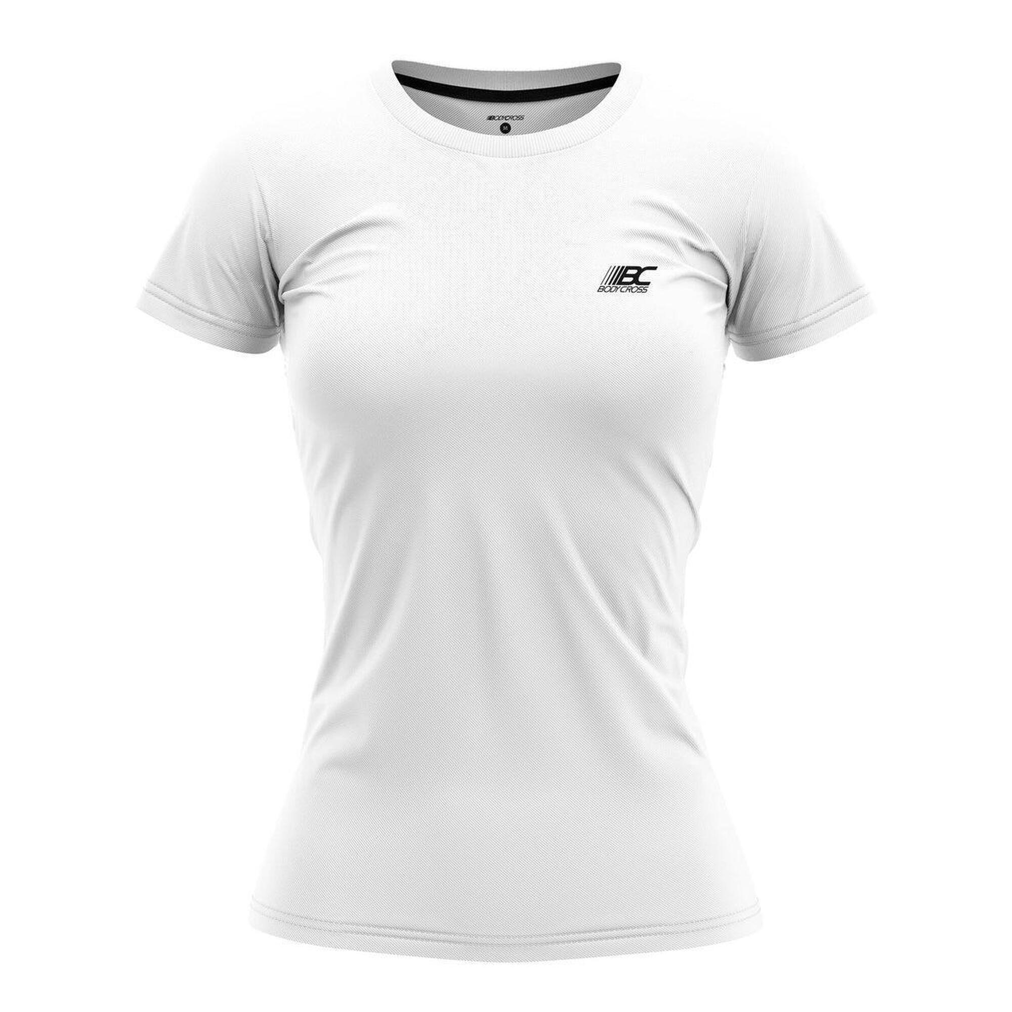 Bodycross - T-shirt De Running Femme Paz - T-shirt Manches Courtes - Blanc - 48 Xl - Decathlon