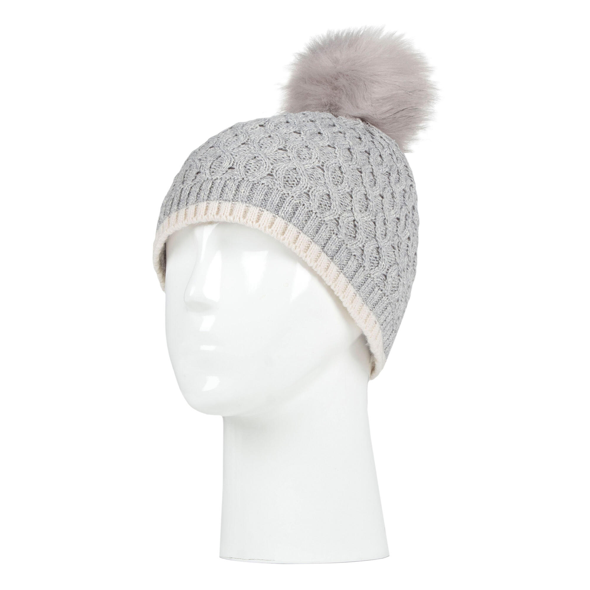 Girls Thermal Insulated Pom Pom Bobble Beanie Hat & Gloves 3/4