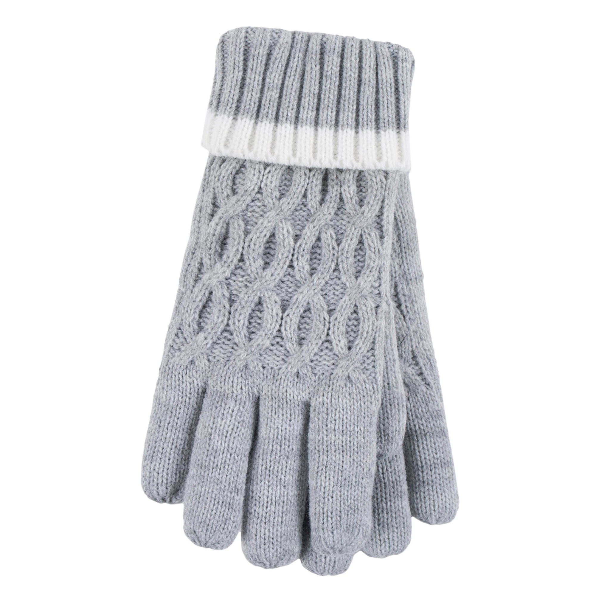 Girls Thermal Insulated Pom Pom Bobble Beanie Hat & Gloves 4/4
