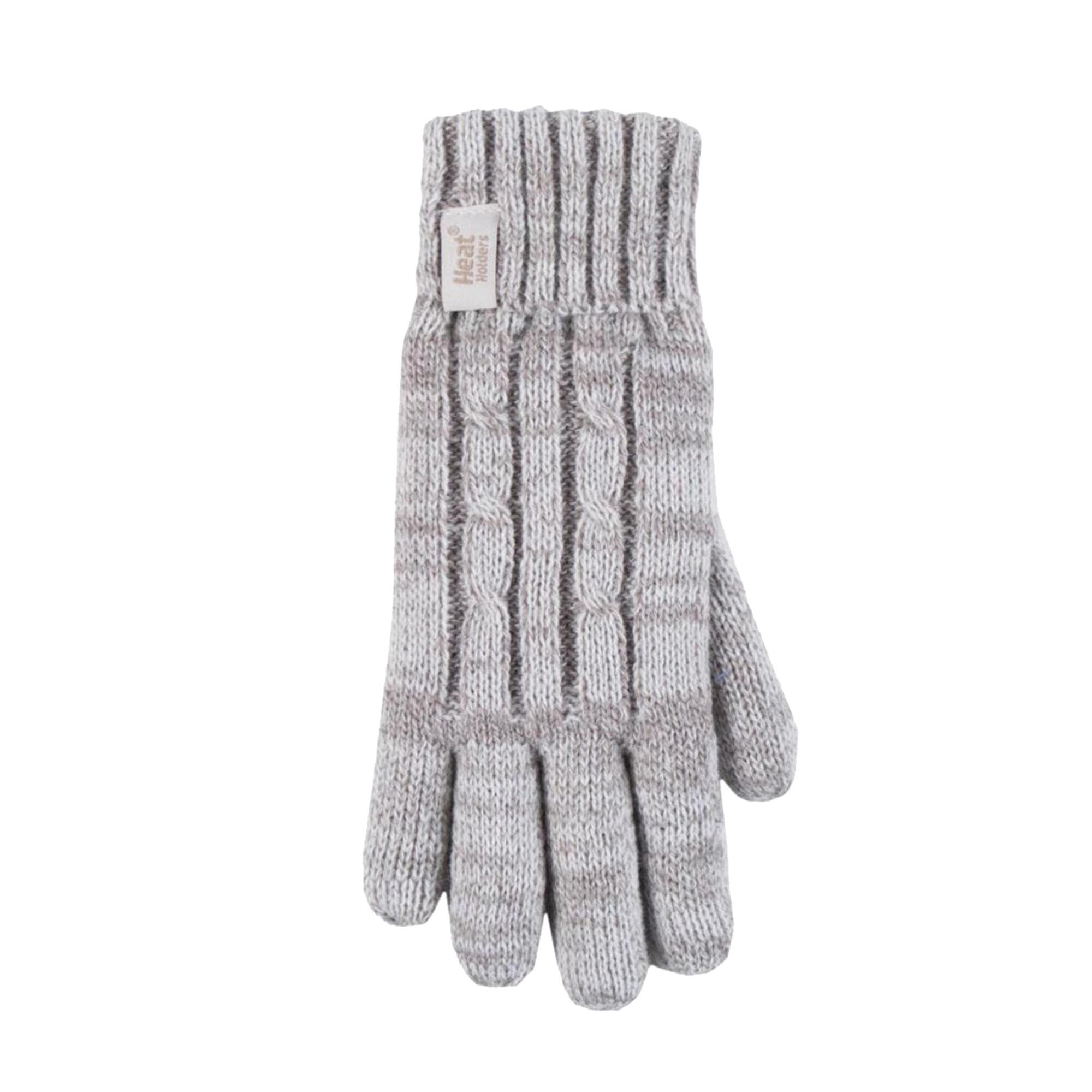 Heat Holders - Mädchen Gestrickt Fleece Bommel Wintermütze und Handschuhe Set 5/5