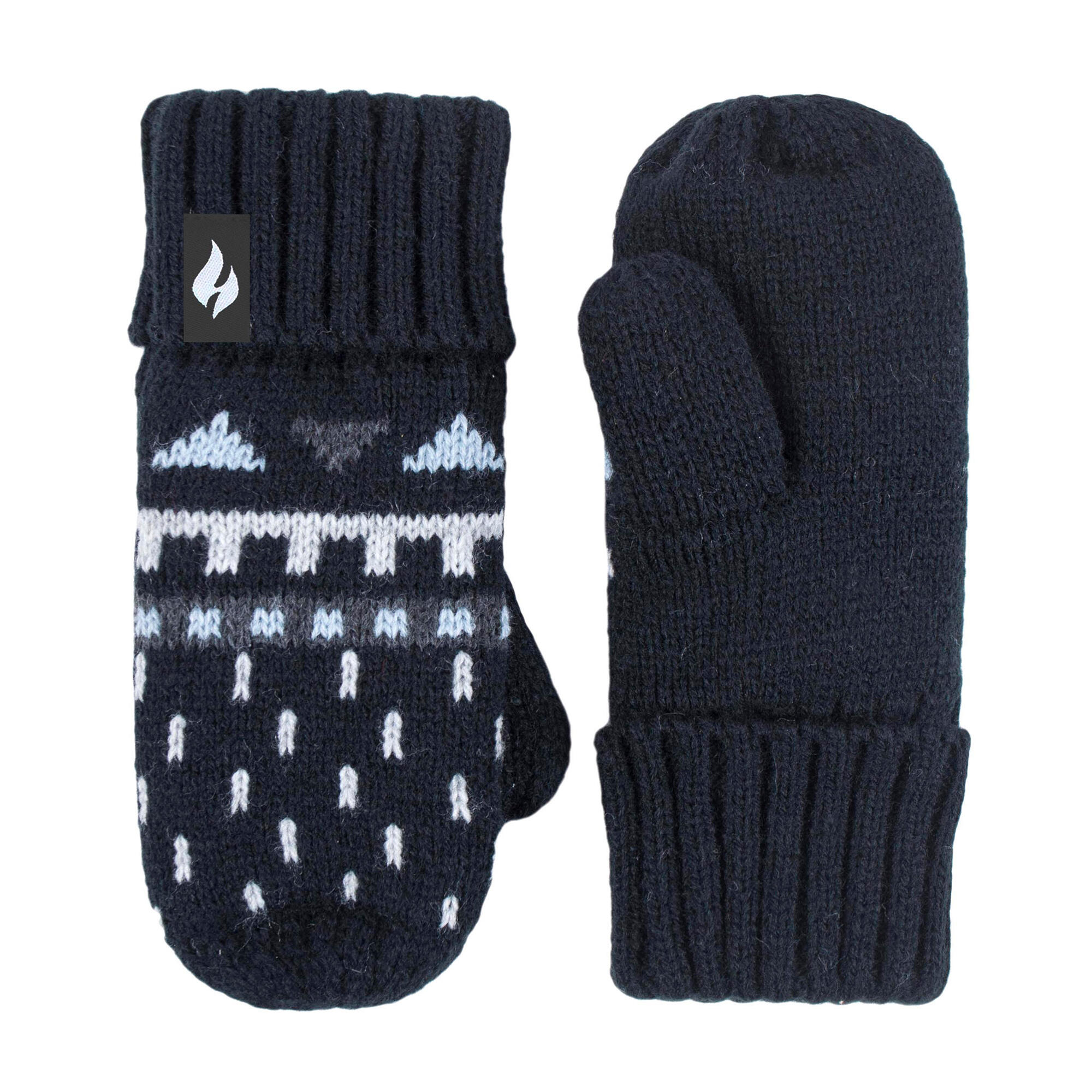 Boys Outdoor Thermal Winter Hat with Ear Flaps & Mittens Gloves Set 4/4