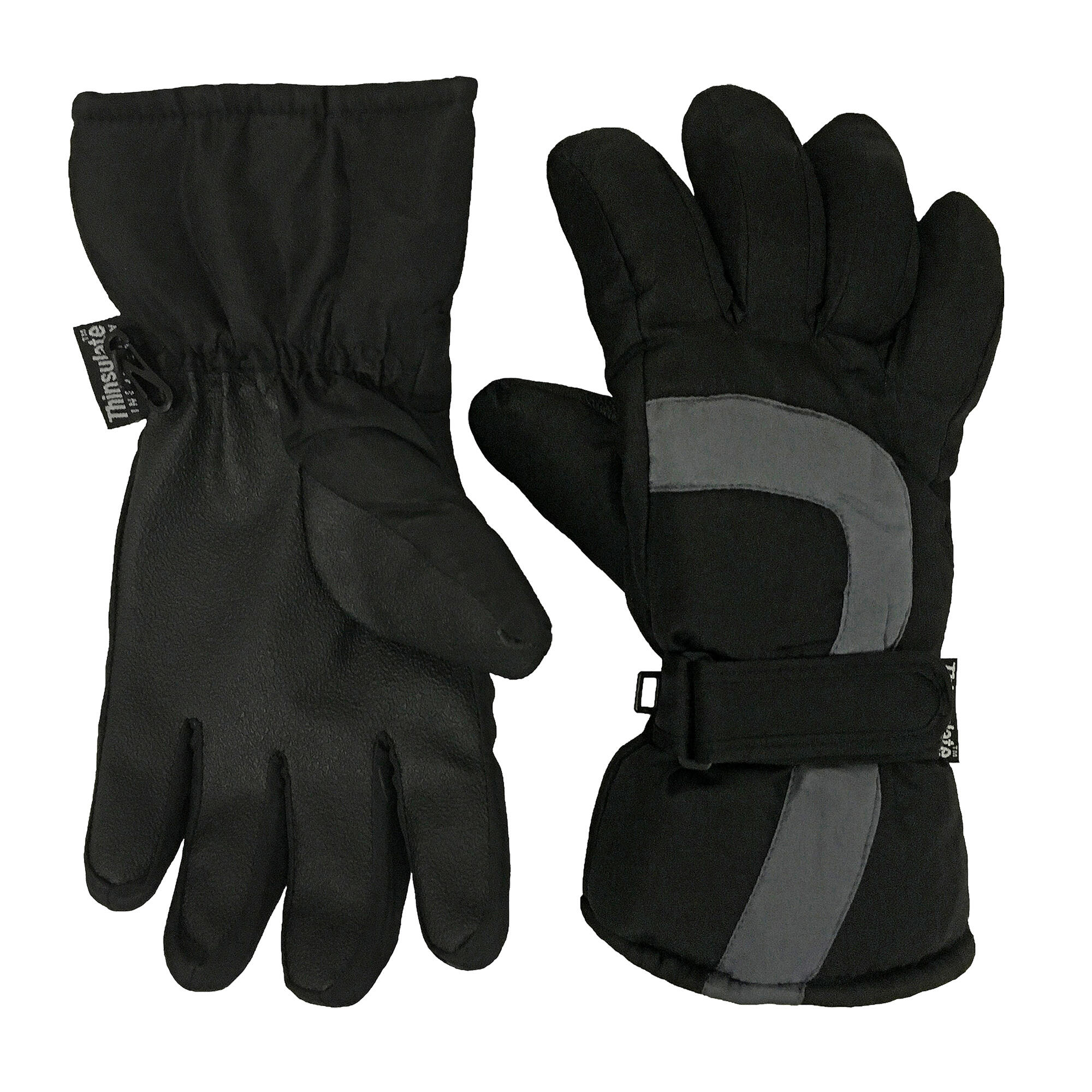 Thinsulate 3M Junior Waterproof Ski Gloves black/pink polyester 3/4