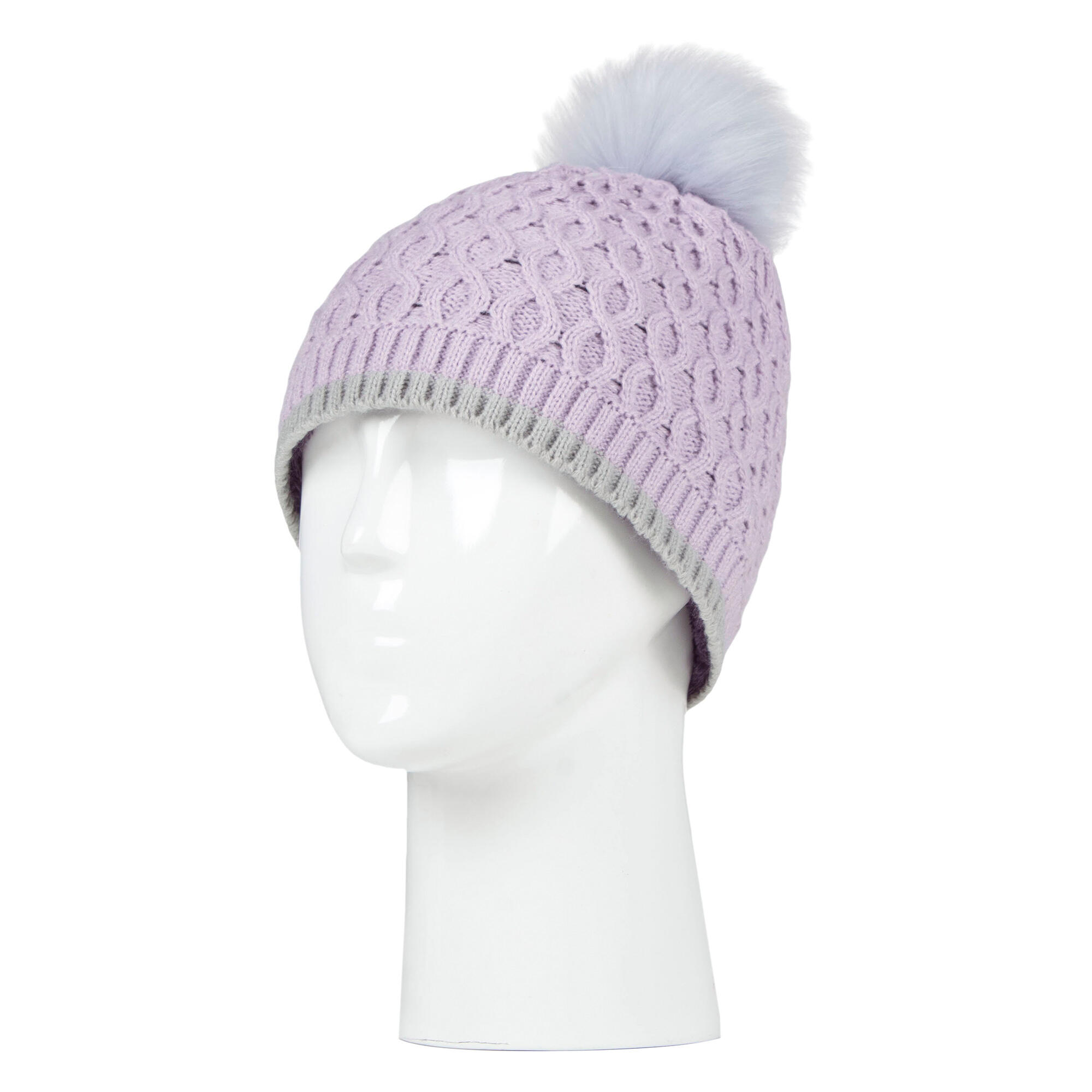 Heat Holders - Mädchen Kinder Strickmütze mit Bommel und Strickhandschuhe Set 3/4