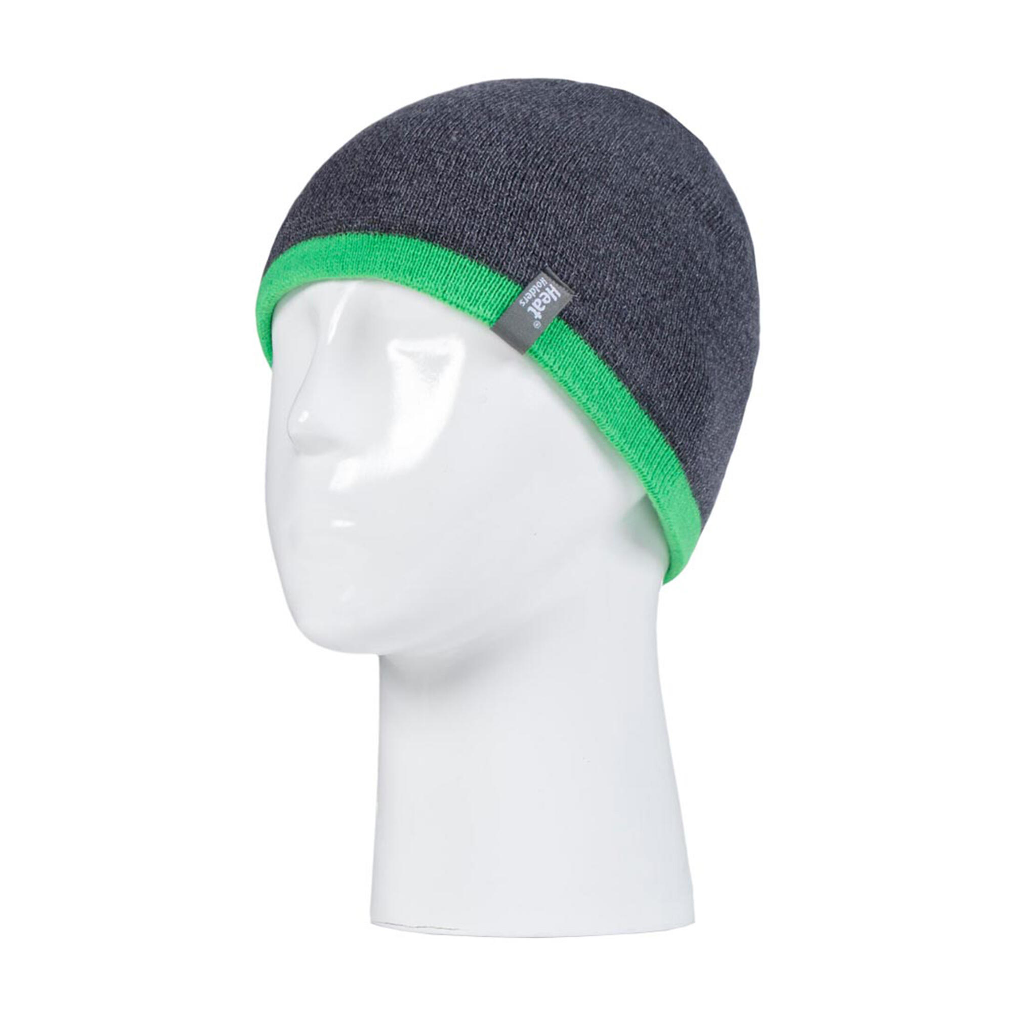 Heat Holders - Jungen Isoliert Wendebündchen Gerippte Mütze und Handschuhe Set 3/4