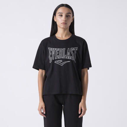 IKONISCHES T-SHIRT MIT LOGO SCHWARZ BAUMWOLLE