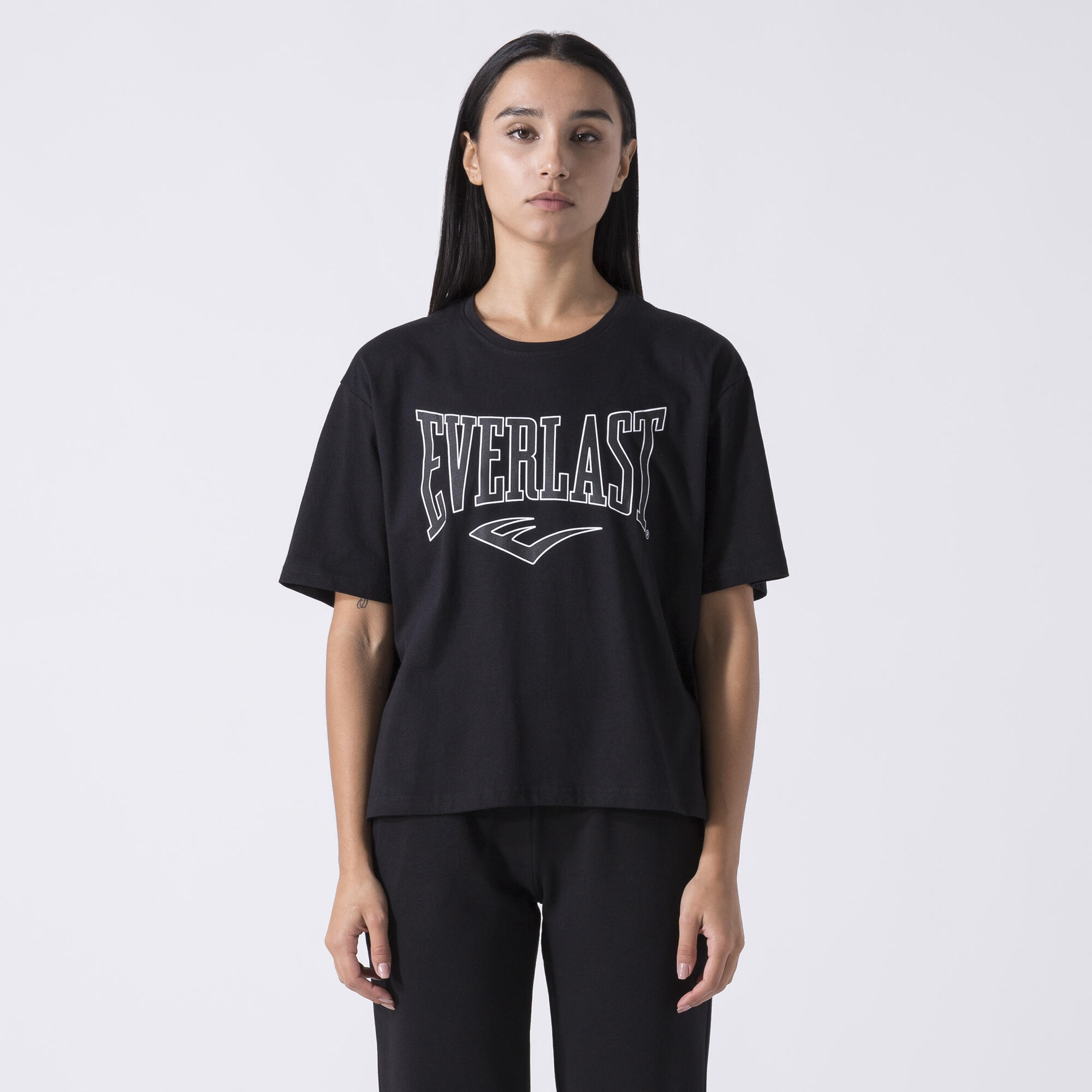 Everlast - Tee-shirt Iconique Avec Logo Noir Coton - T-shirt Manches Courtes - Noir - Decathlon